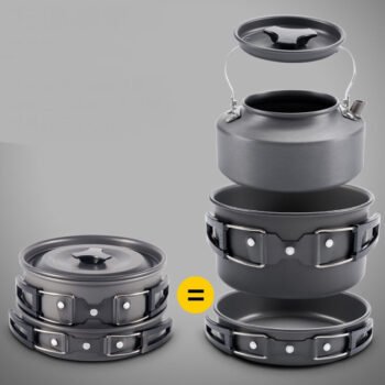 Portable Camp Kitchen Cookware Set