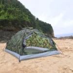 Camping Tent 2 Person Single Layer Outdoor Potable Beach Tent Lightweight UV Protection Camping Fishing Tent Cabana Sun Shelter