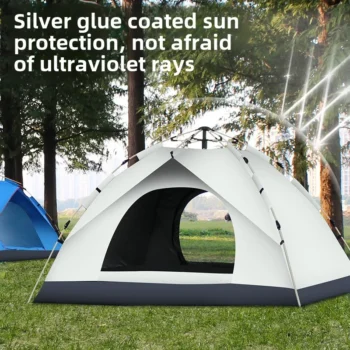 Instant Pop-Up Camping Tent - Double Layer Waterproof for Beach & Outdoor Adventures! ⛺🌊 #CampingGear #OutdoorEssentias 캠핑